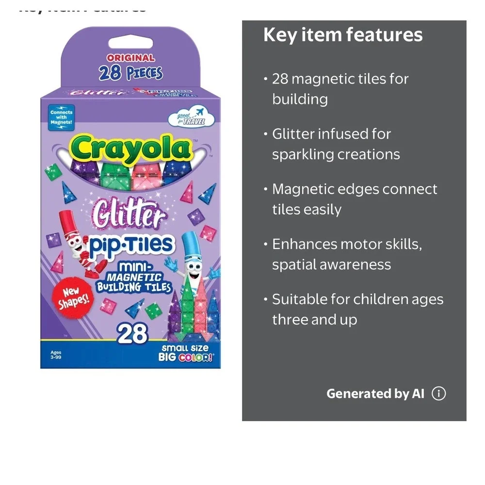 Crayola glitter pip